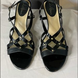Cole Haan Black Patent Leather sling back